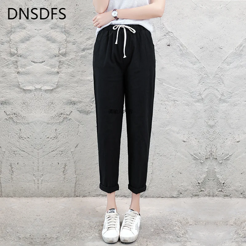 Хлопковые брюки карандаш до щиколотки большие размеры|clothing woman|clothing casualclothing women