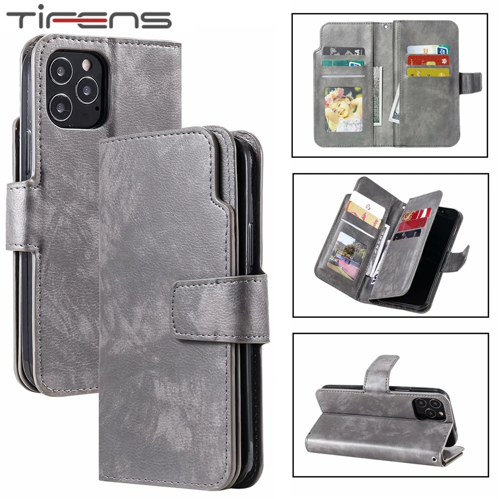 Leather Flip Wallet SE 2020 Case For iPhone 12 13 Mini 11 Pro X XS Max XR 7 8 6 6s 5 5s Plus Magnetic Card Slot Phone Bags Cover iphone 13 pro max case leather