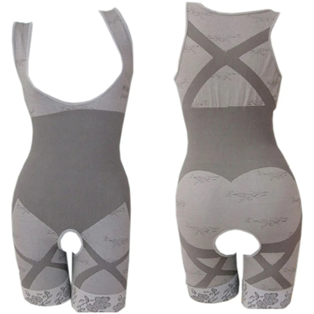Natural Bamboo Carbon Body Slimming Bodysuit Women's Sculpting Underwear Shapewear Waist Trainer Corsets Waist Cincher