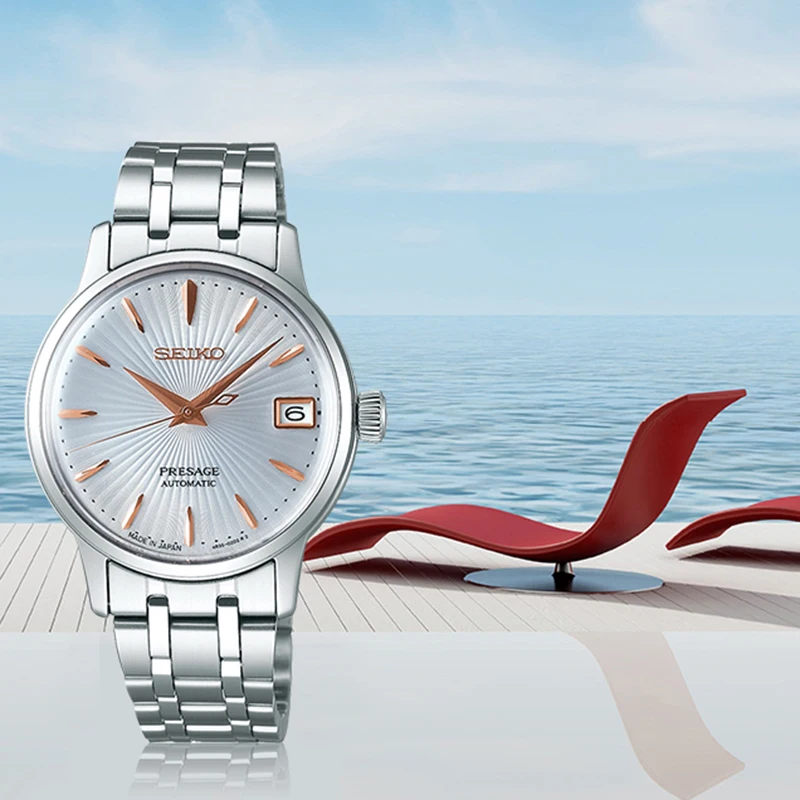Женские наручные часы SEIKO модные водонепроницаемые автоматические механические