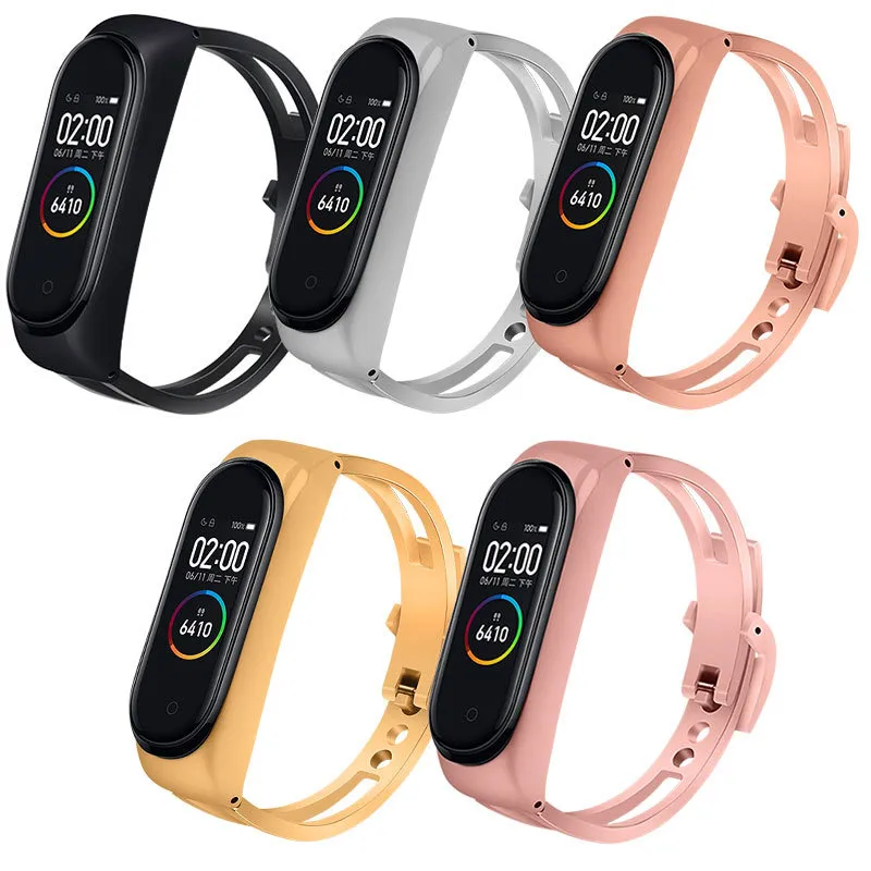 Ремешок для mi Band 3 4 ремешок часов металлический сменный Браслет band аксессуары