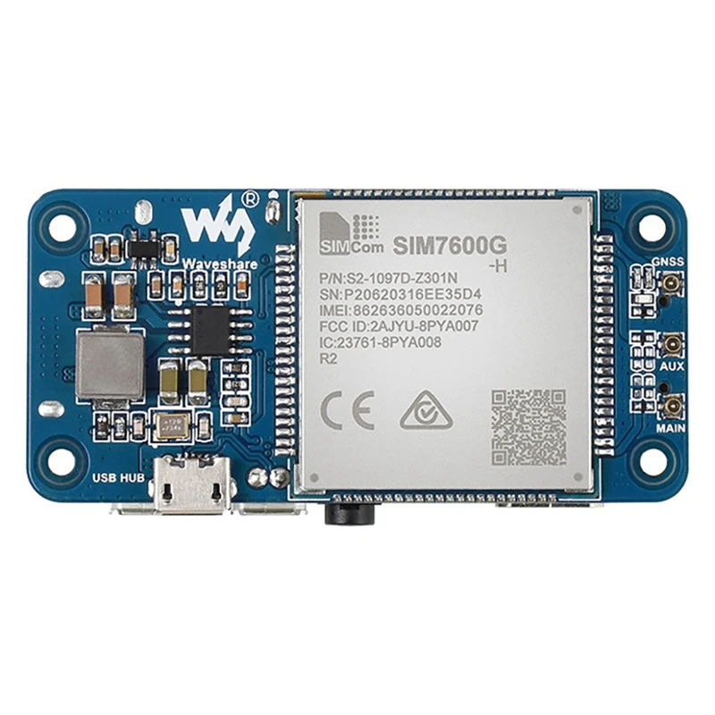 Плата расширения Waveshare 4G для Raspberry Pi SIM7600G-H Global совместимая с несколькими