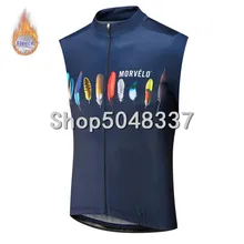 Morvelo Мужчины Велоспорт Джерси зимняя Термальность флис горный велосипед Горный шоссейный велосипед MTB велосипед без рукавов Джерси мейло велосипед для даунхилла рубашка