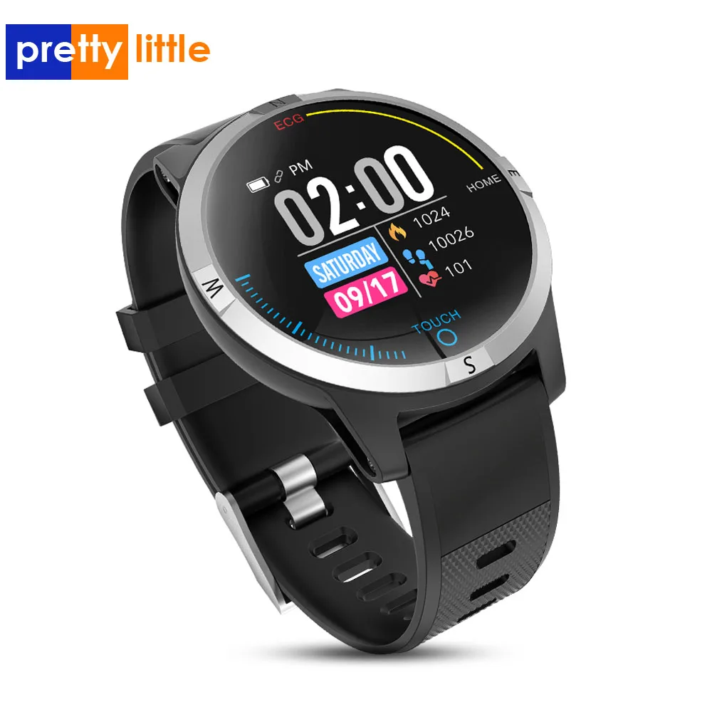 

E101 sports smart watch men's wristband Bluetooth 4.2 ip67 waterproof touch button ECG rhythm blood pressure for Android IOS