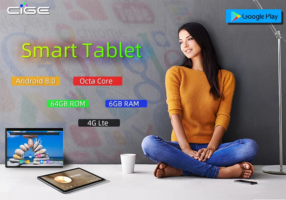 Новинка, 10 дюймов, 6 ГБ+ 64 ГБ Android 8,0 Tablet Pc сим-карты Octa Core, Wi-Fi, FM, новая 4G Телефонный звонок ноутбук 7 8 9 Pad Планшеты
