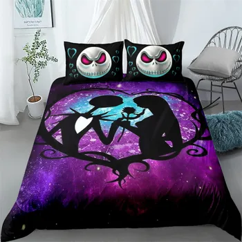

Bed optimizer halloween nightmare children bedding set king queen double full twin single size bed linen set