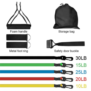 

11pcs/set Fitness Resistance Bands Power Pull Rope Stretch Training Rubber Band Expander Exercise Equipment for Yoga Workout