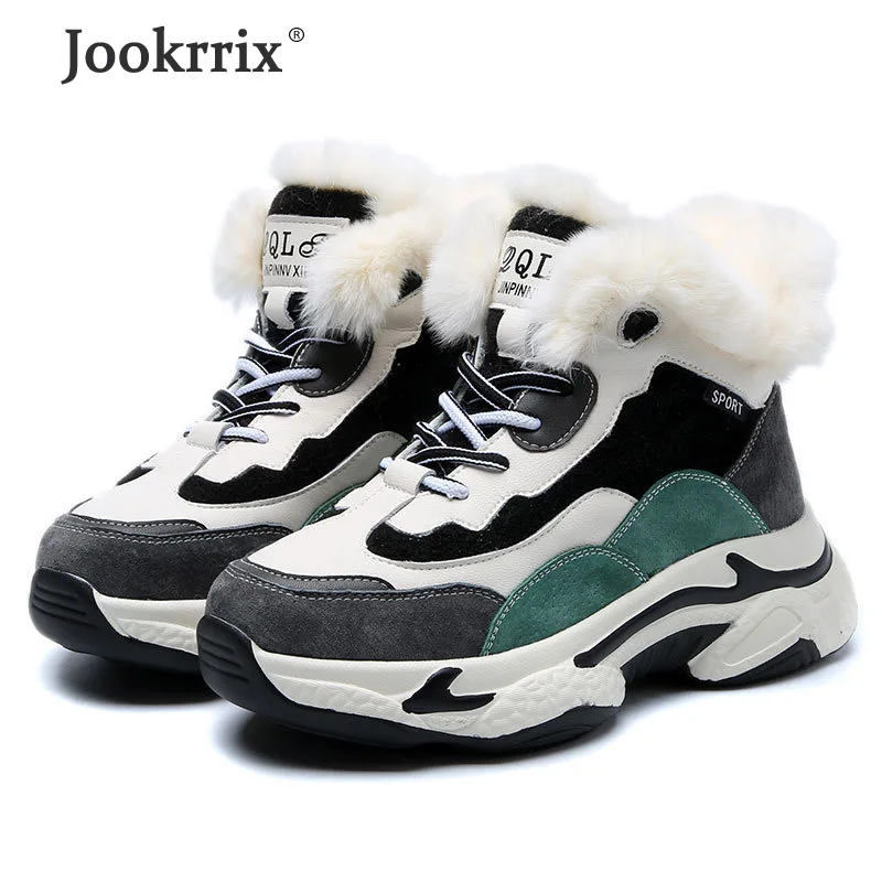 Jookrrix/Коллекция года; женские кроссовки на массивном каблуке 5 см; Брендовая обувь на танкетке; женская теплая обувь из натуральной кожи на толстой подошве