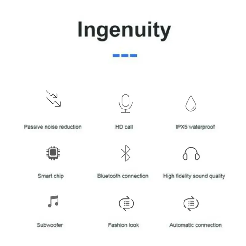 Bluetooth 5,0 наушники-вкладыши мини водонепроницаемые беспроводные наушники-вкладыши с сабвуфером FKU66
