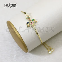 10 шт. браслеты для танцоров, радужные хрустальные браслеты эльфа, Кристальные аксессуары соединители для девочек, браслеты, ювелирные изделия для женщин 5757