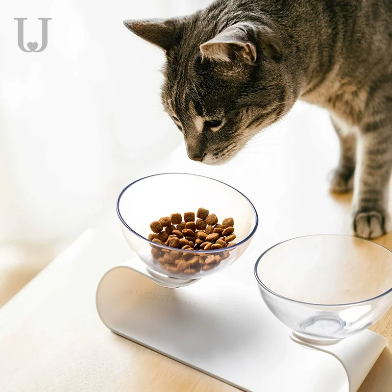 Xiaomi Mijia Jordan& Judy Pet собака кошка ПЭТ Двойная чаша прозрачный дизайн наклона здоровый материал от Xiaomi Youpin