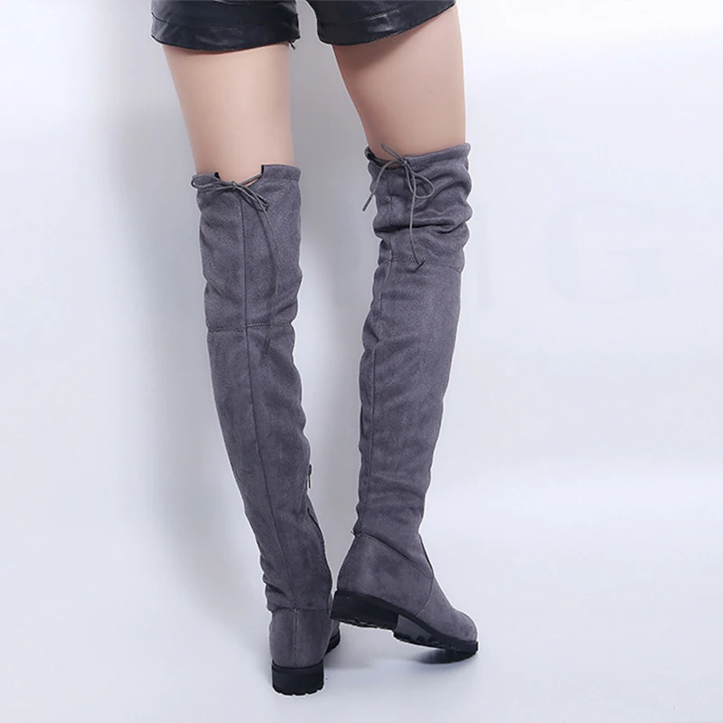 Sexy Over The Knee Boots Women Female Women Shoes Suede Long Women Boots Winter Fashion Thigh High Boots Winter Shoes Plus Size