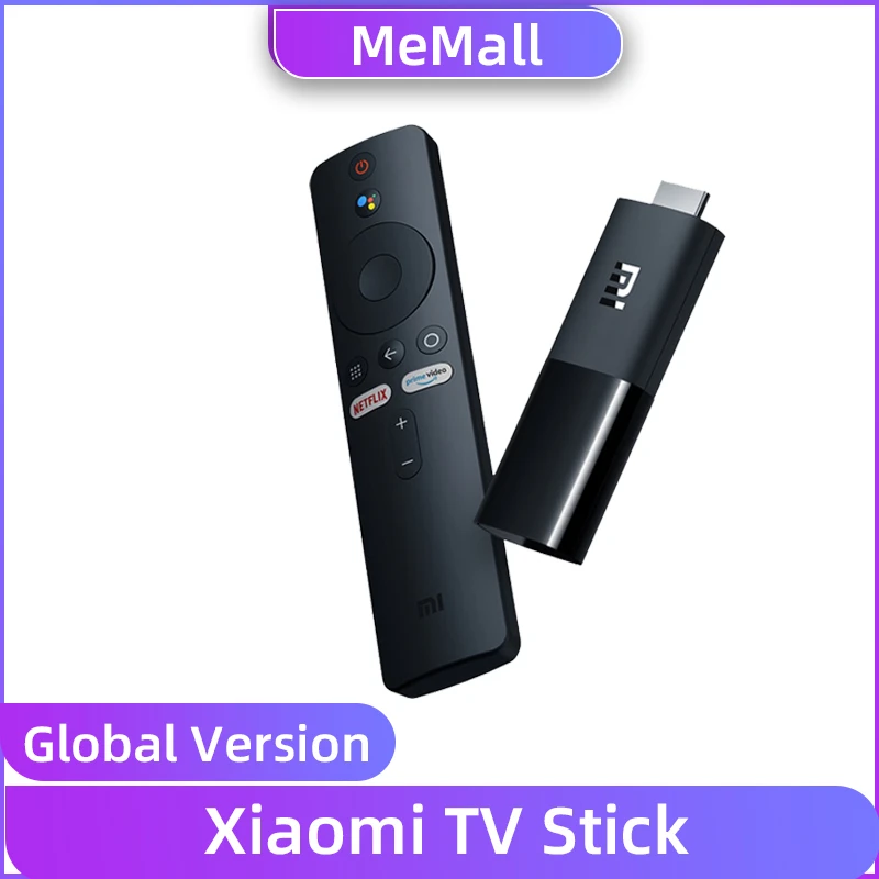 Global Version Xiaomi Mi TV Stick Android TV 9.0 Smart 1080P 1GB RAM 8GB ROM Bluetooth 4.2 Mini TV Dongle Wifi Google Assistant best tv sticks