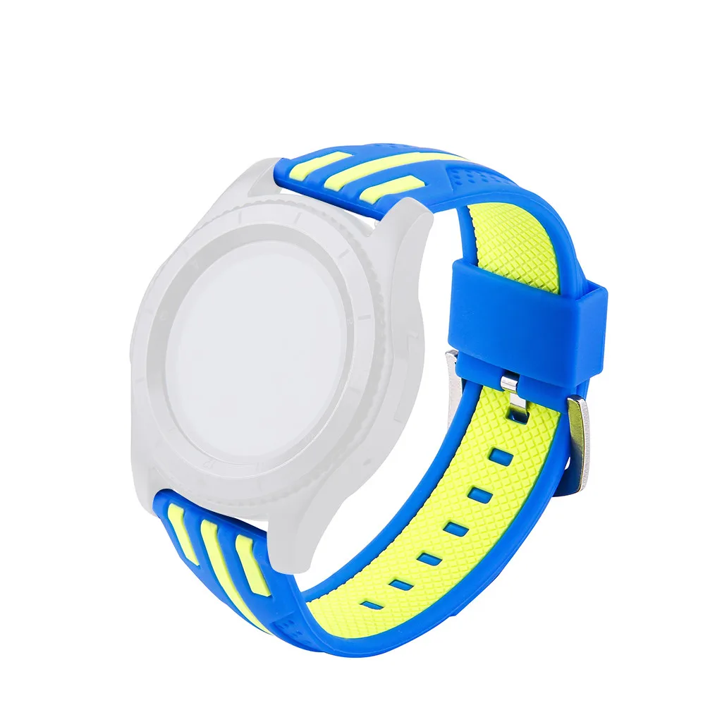 Ouhaobin ремешок для спортивных часов для samsung gear S3 Frontier, ремешок для умных часов, силиконовый браслет, сменный ремешок 724#2 - Цвет: BU
