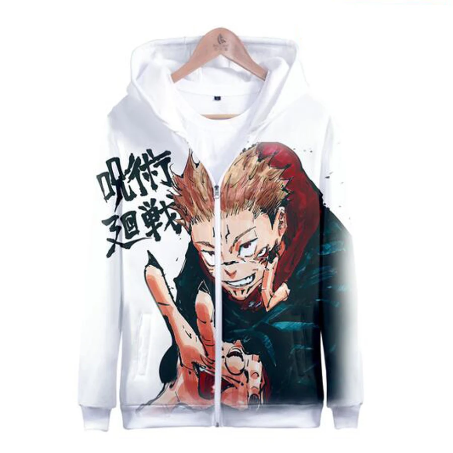 

Толстовка с капюшоном на молнии для мужчин и женщин, смешной свитшот в стиле хип-хоп с 3D-принтом аниме, костюм для косплея