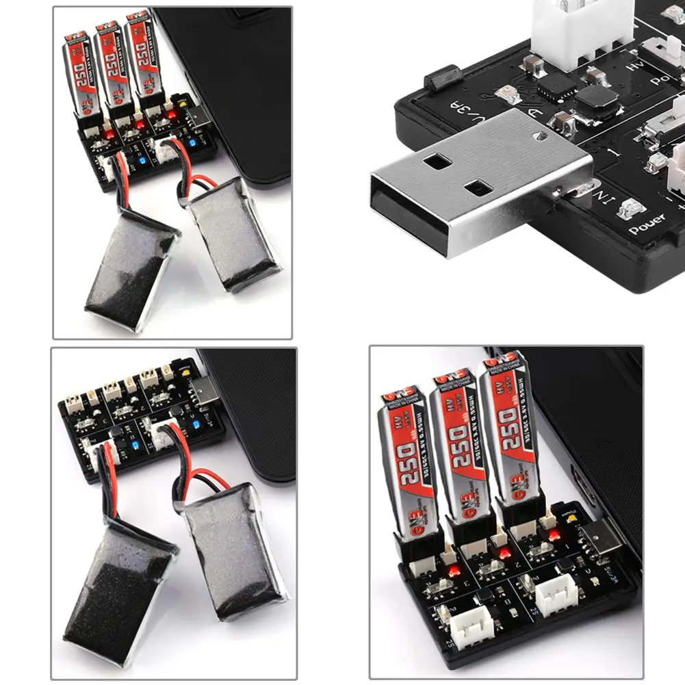 

Remote Control RCES Remote Control Aircraft Uav 1S 2S Lithium Battery USB Charger Charging Board Aircraft Model Accessories