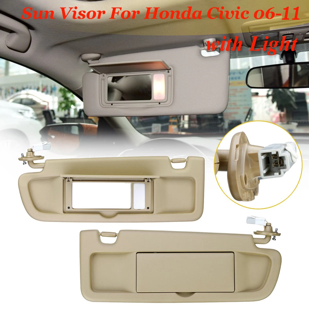 1 Pcs Car LHD Sunvisor Sunshade Sun Shield Antidazzle Visor 83280SNAA01ZA For Honda for Civic for Coupe Sedan 2006 2007-2011