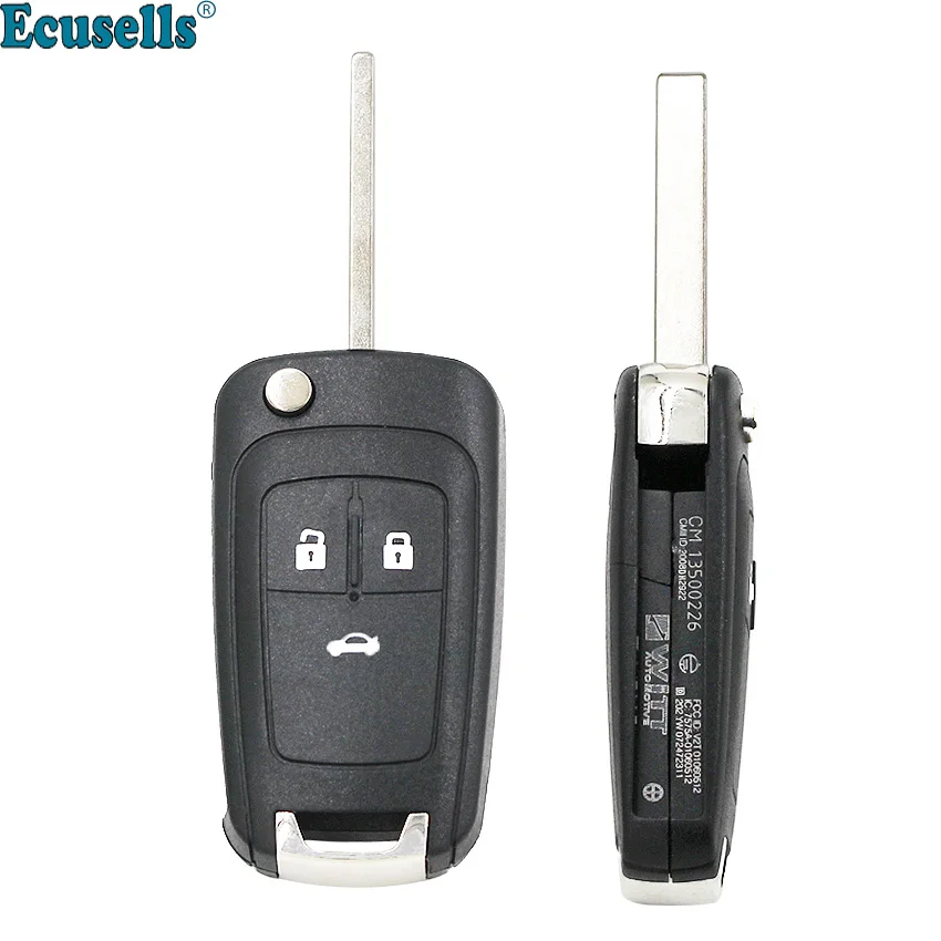 

Flip Folding Key Shell case fob 3 Button for Chevrolet Aveo Cruze Orlando Trax Uncut HU100 Blade