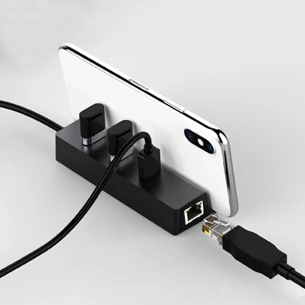 3-Порты и разъёмы USB 3,0 Алюминий сплав кейса+ АБС-пластик крышки ноутбука адаптер концентратор с Gigabit Ethernet сеть передачи данных Порты и разъёмы