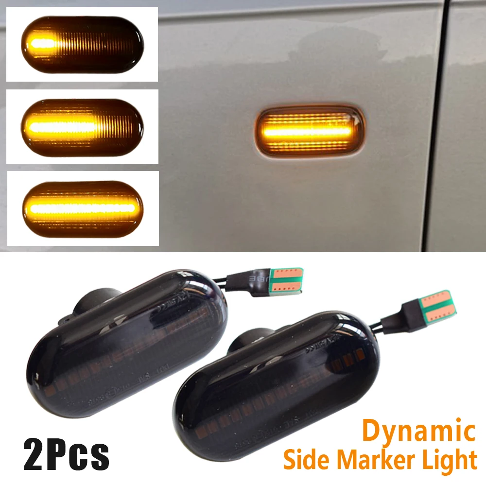 

Flowing Mirror Indicator Blinker Dynamic LED Turn Signal Side Marker Light For Renault Clio1 Espace Kangoo Laguna Master Megane