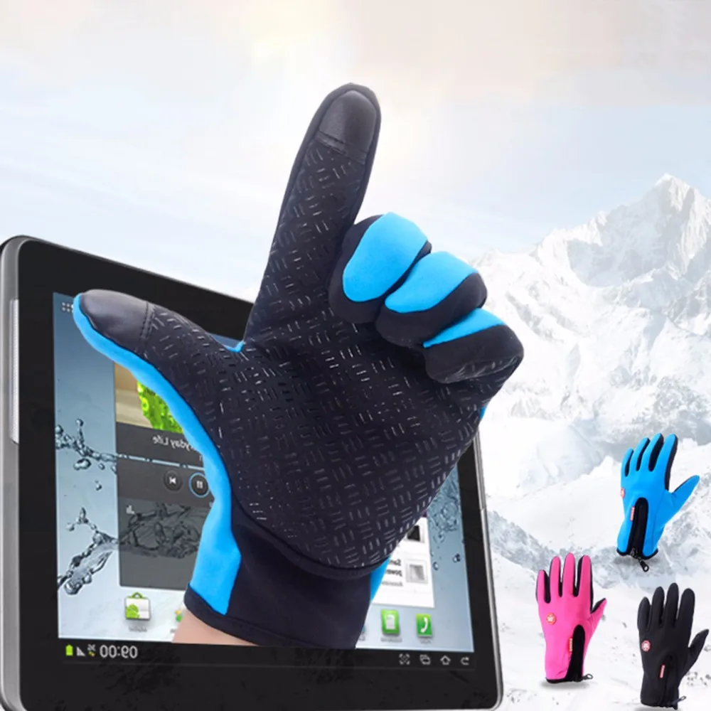 Мужские и женские уличные перчатки для альпинизма, велоспорта, спорта, полный палец, сенсорный экран, перчатки для вождения, теплые варежки для мобильного телефона