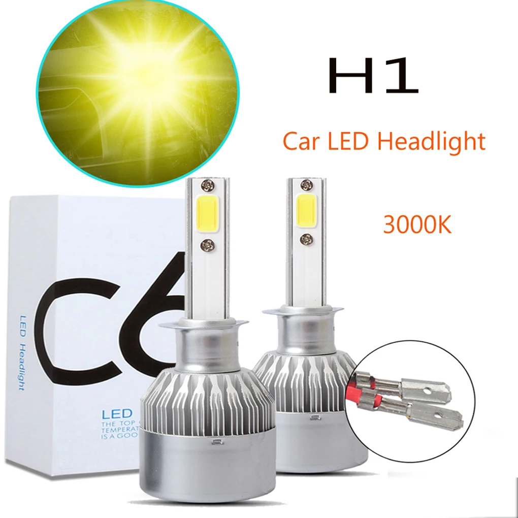 1 пара H1/H3/H7/H11/9005/9006 светодиодный фары автомобиля лампы ближнего света лампы для фар 36 Вт 8000 к высокой мощности ходовые лампочки