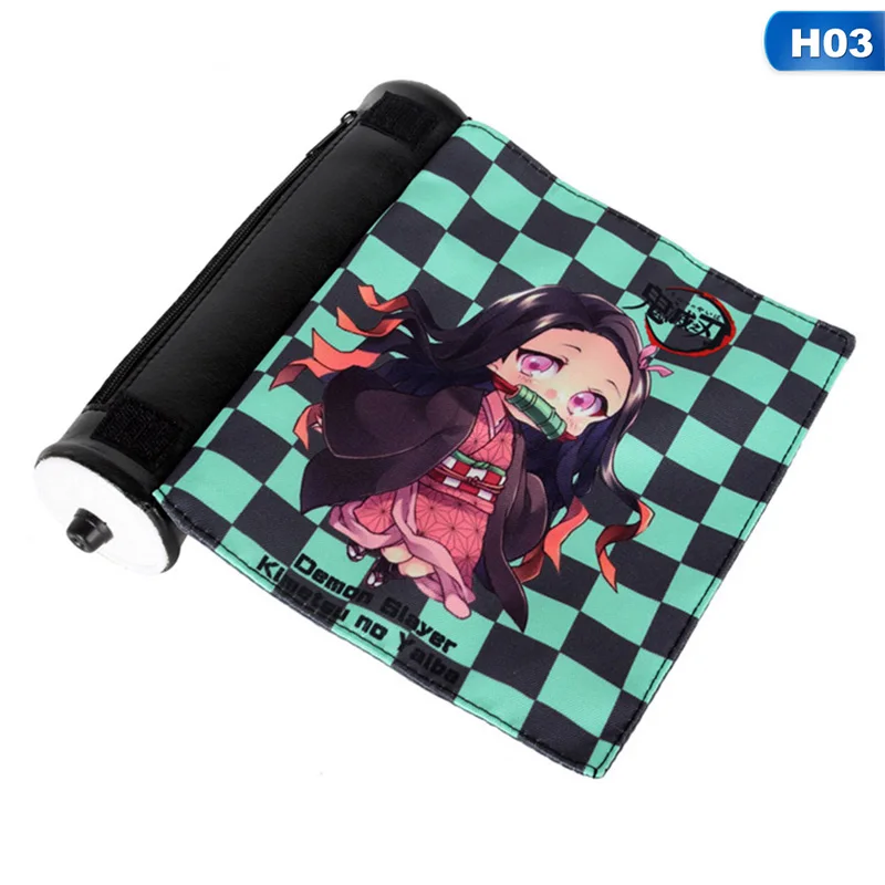 Demon Slayer: Kimetsu No Yaiba Tanjiro Kamado, косметичка, косметичка для макияжа, косплей, прокрутка, чехол-карандаш, намотка, блок, канцелярская сумка
