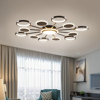 

Living room chandelier 2020 new Nordic style lamps lighting simple modern light luxury dining room bedroom art LED chandelier