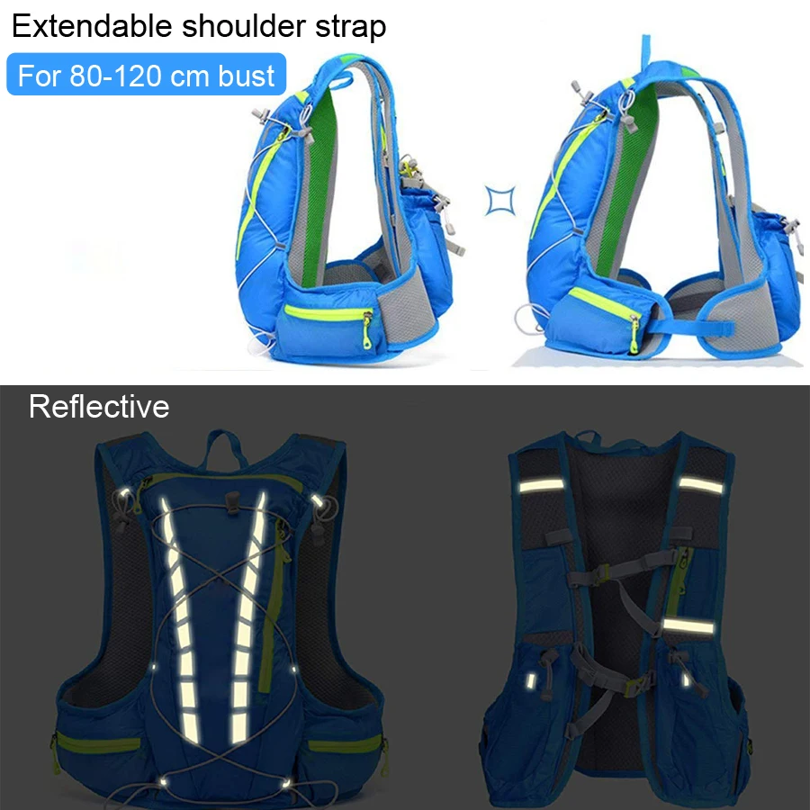 Lightweight Running Hydration Vest Backpack 15L Outdoor Trail Running Marathon Cycling Hiking Climbing Outdoor Sport Bag Pack XL Lightweight Running Hydration Vest Backpack 15L Outdoor Trail Running Marathon Cycling Hiking Climbing Outdoor Sport Bag Pack XL