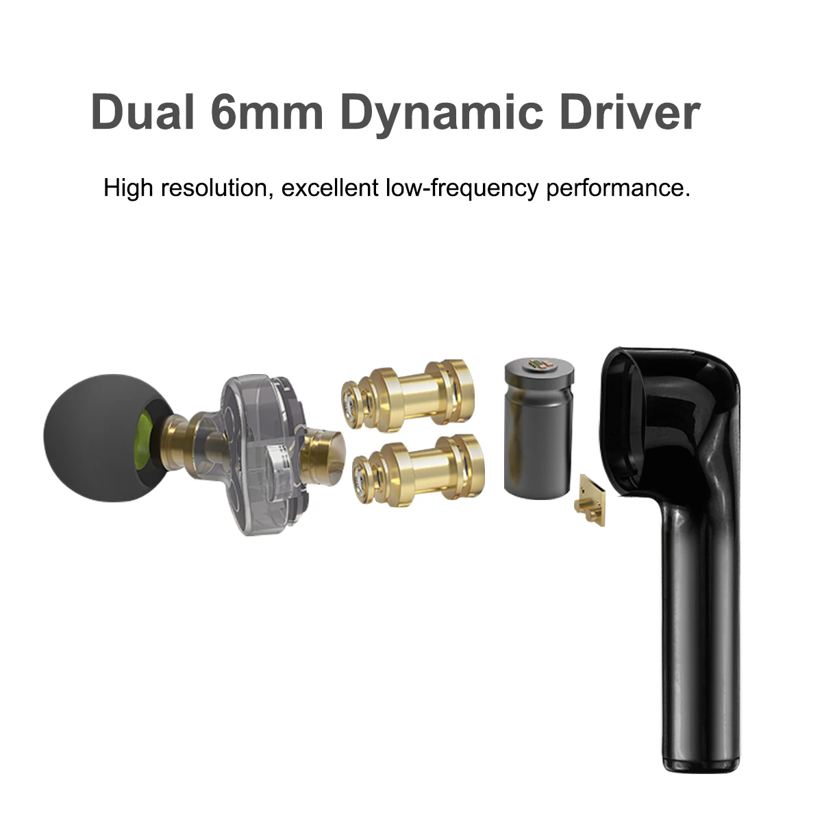 Dual Dynamic Drive TWS bluetooth 5.0 Earphone IPX6 Waterproof Auto Pairing Smart Touch Headset Ture Wireless Earbud with MIC
