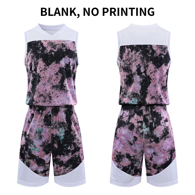 pink Youth Cheap college Basketball Jerseys Breathable Throwback custom Outdoor Running Training basketball jerseys shorts - Цвет: pink