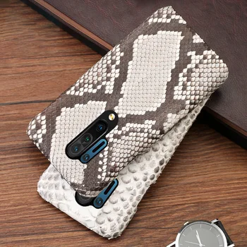 

Genuine Leather Phone Case For Oneplus Nord 8 Pro 7 Pro 7T Pro 6 6T 5 5T 3 3T Cases Natural Python Skin Cover Snake Skin Funda