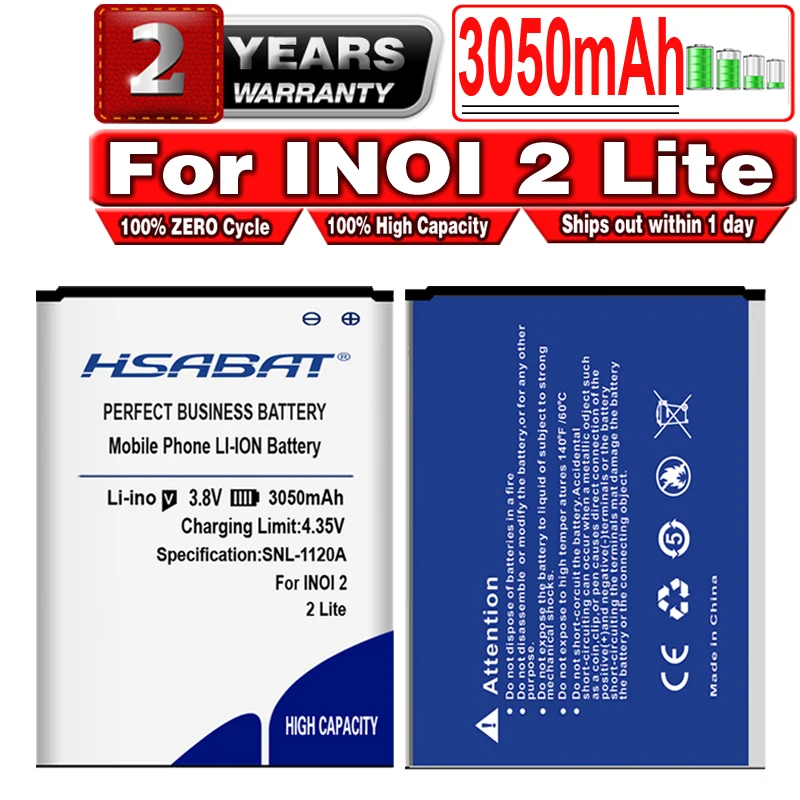 Аккумулятор HSABAT 3050 мАч для INOI 2 Lite INOI2 Lite|Аккумуляторы мобильных телефонов| |