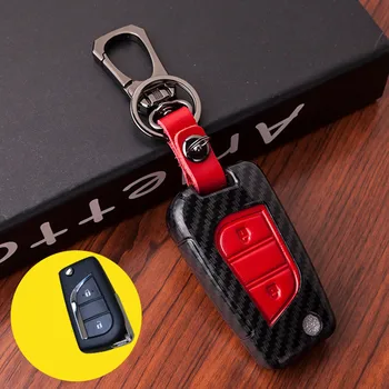 

Car key case for toyota chr hilux auris rav4 vitz aygo highlander aqua prado camry 2018 verso corolla prius crown land cruiser