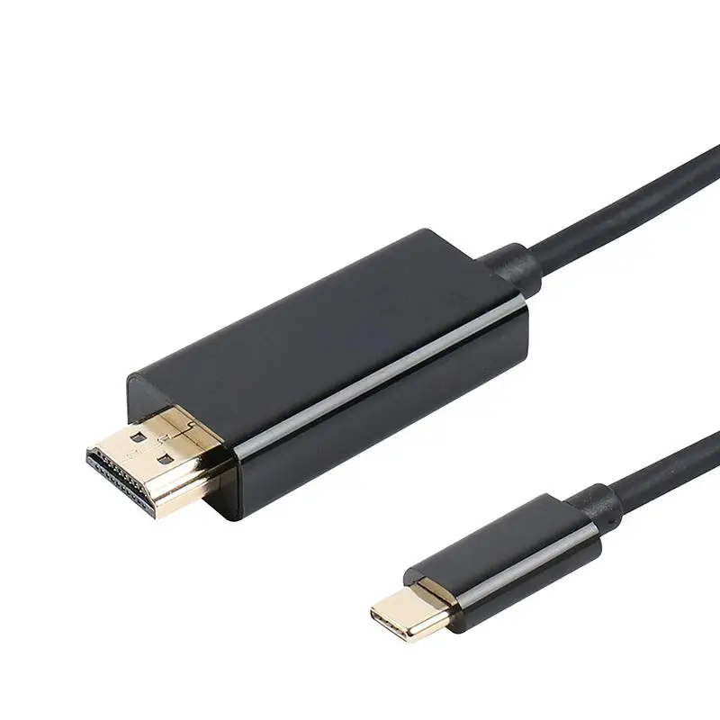 Usb type C(Thunderbolt 3) к HDMI 4K UHD 1,8 M кабель, USB 3,1(USB-C) к HDMI адаптер папа-папа Золотой-шнур с покрытием