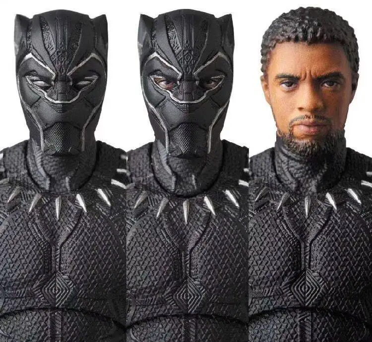 16cm Avengers Endgame 4 Infinity War Mafex 091 Black Panther Action Figure PVC Movable collection of toy gifts