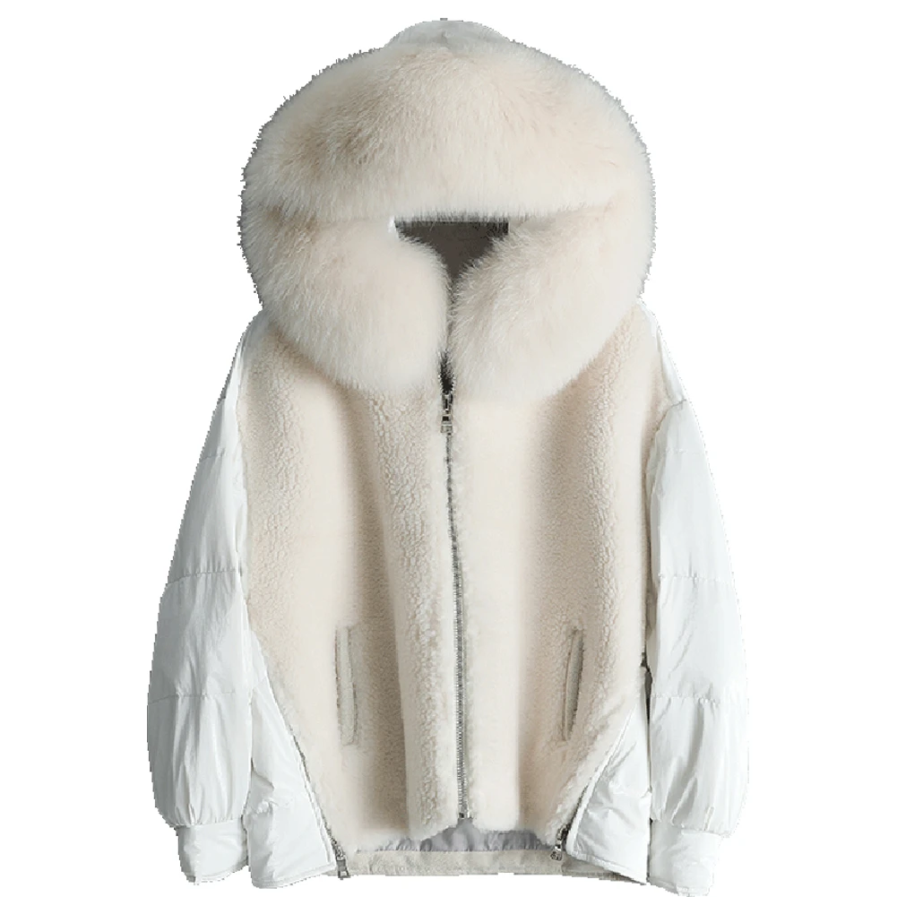 slim sense Tuesday 2019 New Womens Faux Fur Coat Wool Coat Sheepskin Shearing Jacket Hooded  White Duck Down Jacket Short Winter Coat - AliExpress Women's Clothing