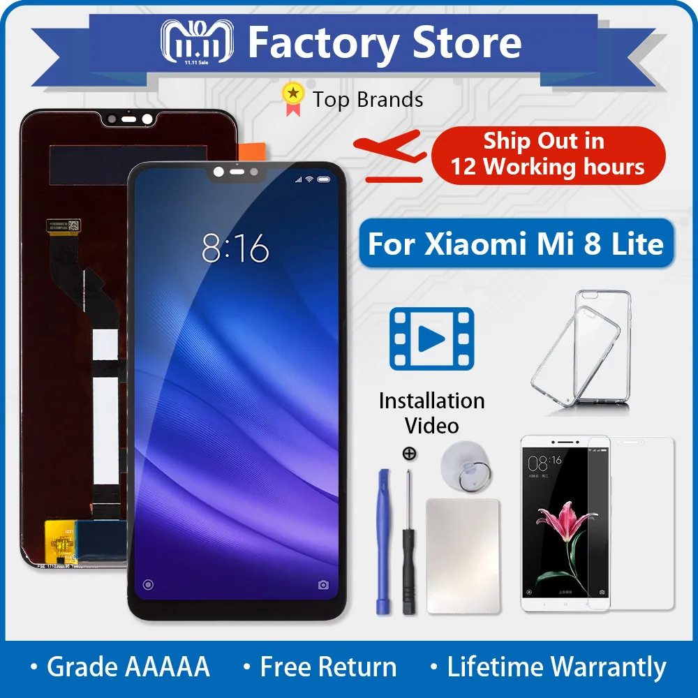 

White&Black AAAAA+ Brand New For iPhone 6G LCD Display Touch Screen Digitizer Assembly For iPhone 6 Plus No Dead Pixel +Gift