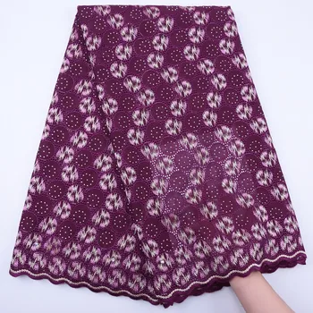 

African Dry Lace Fabric High Quality 5Yards Cotton Lace Swiss Voile Lace In Switzerland Nigerian Cotton Lace For Wedding Y1791