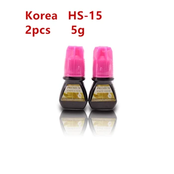 

2Pcs Fast drying Gule for eyelash extension HS-15 5g Premium Envy GLUE Black Adhesive Retention 7-8 Weeks Premium ENVY HS-15