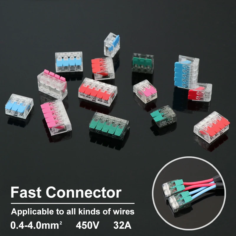 

wire connector cable 2 pin connectors terminal mini fast 3pin 4 pin 5 pin conectores terminales quick eletrico connecteur