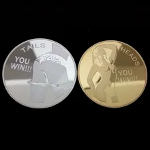

Sexy Hips Tails Challenge Coin Sexy Girl Mature Gold Toy Gift Gold Plated Challenge Coin ,Gold Coin Craft Gift #7 Lucky lady