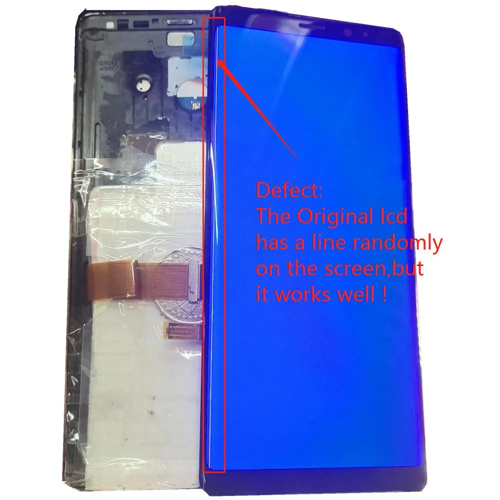 

AMOLED LCD For SAMSUNG Galaxy Note 8 N950 N950F have a line LCD Display with Touch Screen Digitizer No burns No Frame Assembly