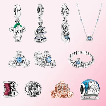 

Fahmi 2020 New Winter Popular 100% 925 Silver Rose Cinderella Pumpkin Magical Moment Dangle Original Jewelry For Women