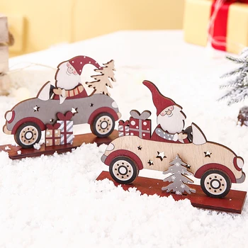 

Natural Wood DIY Christmas Decoration Santa Claus Car Table Craft Ornament Xmas New Year Party Wedding Home Decor Supplies 63028