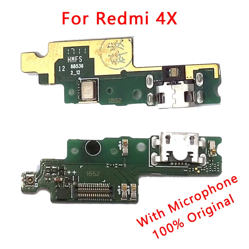 usb-разъем для Redmi 4X, плата зарядного устройства, гибкий кабель для Redmi 4X, зарядный порт, печатная плата, ленточный разъем, запасные части