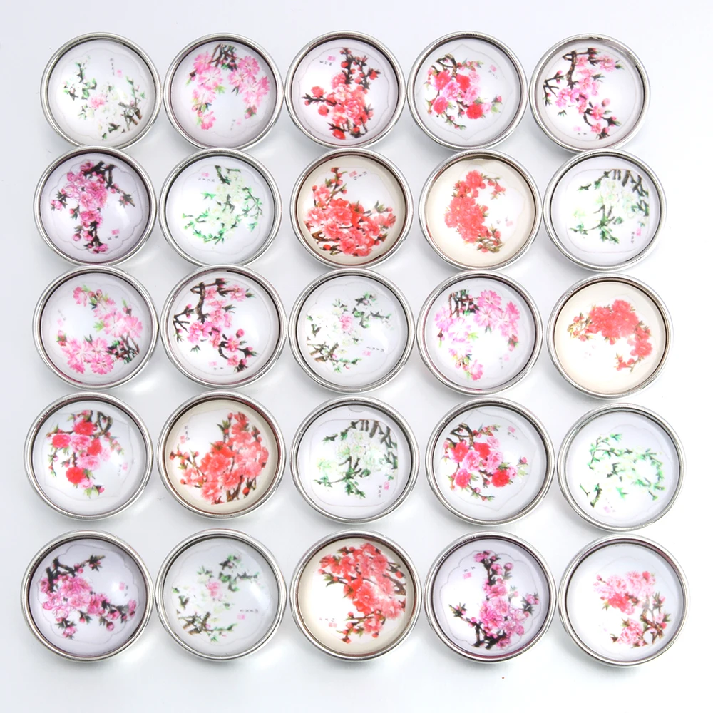 Bracelet Jewelry Interchangeable Snap Jewelry Glass 18mm 10pcs/lot For Snaps Bracelet