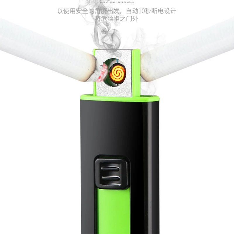 

USB Electronic Lighter Rechargeable Cigarette Lighter Windproof Plasma Lighter Encendedor Smoking Gadgets For man No Gas