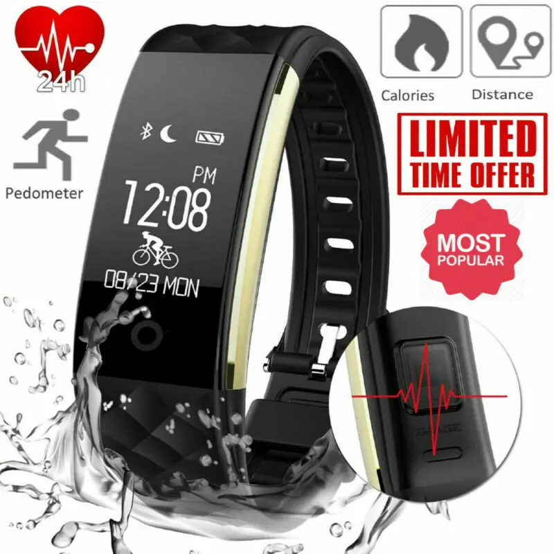 

Unisex Bluetooth Smart Watch GPS Wrist Bracelet Multifuction Heart Rate Monitor Sports Fitness Digital Wristwatches