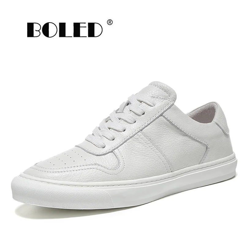 

Quality Men Casual Shoes Natural Leather Black White Fashion Sneakers Men Breathable Soft Walking Shoes Men Zapatos Hombre